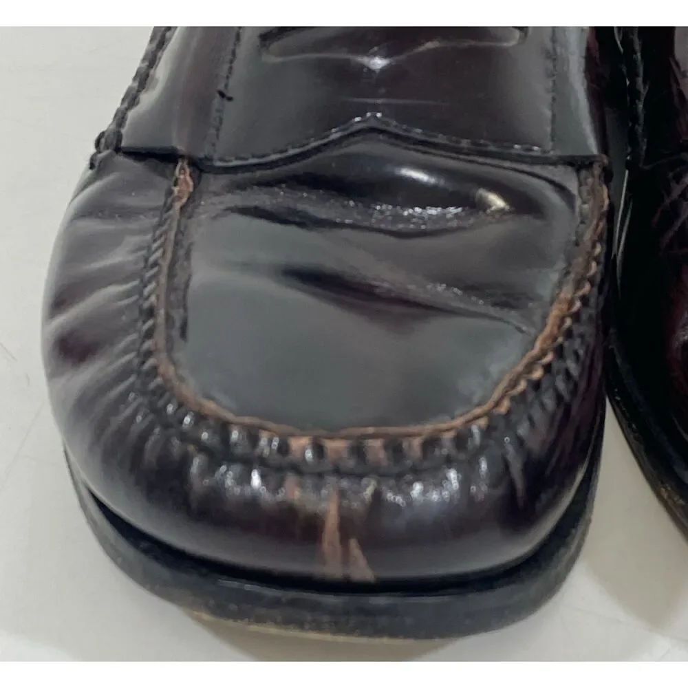 Vintage Cole Haan Pennyloafers Chestnut Brown‎ Leather 90s Preppy 10.5